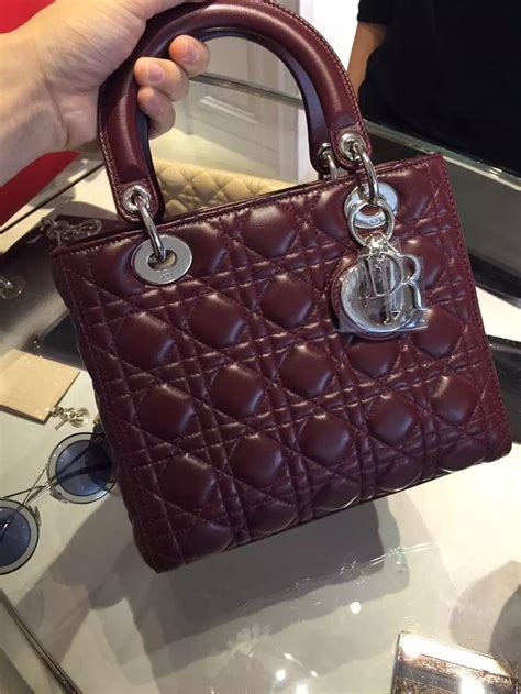 dior burgundy lambskin bag.